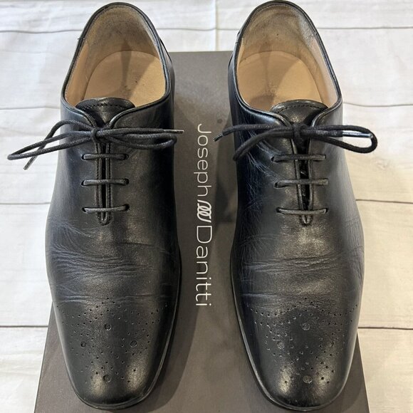 Joseph Danitti Black Leather Dress Shoes - Picture 2 of 10
